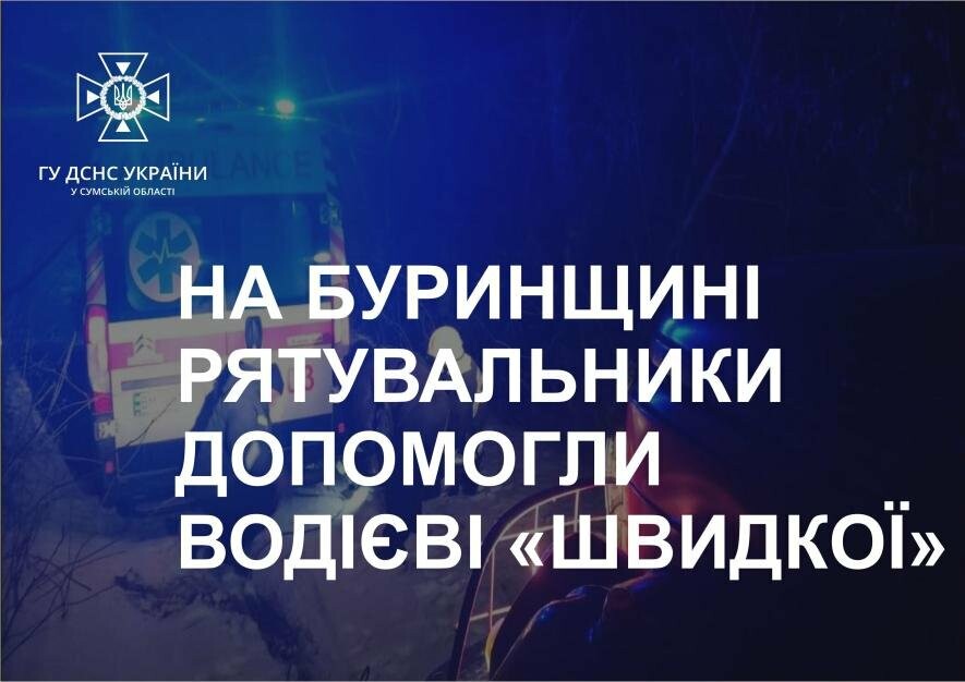 На Сумщині рятувальники допомогли водієві «швидкої»