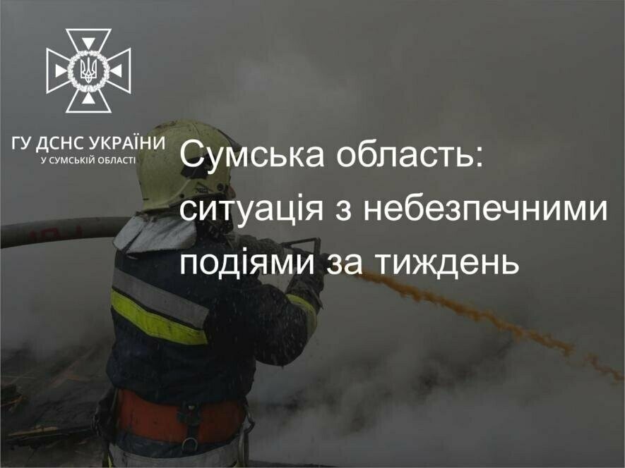Сумська область: ситуація з небезпечними подіями за тиждень