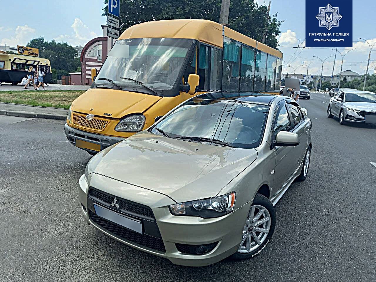У Сумах ДТП за участю маршрутки