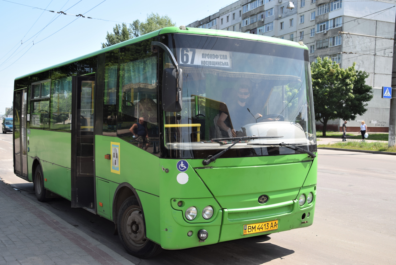 З понеділка у Сумах автобус №67 тимчасово змінить маршрут руху