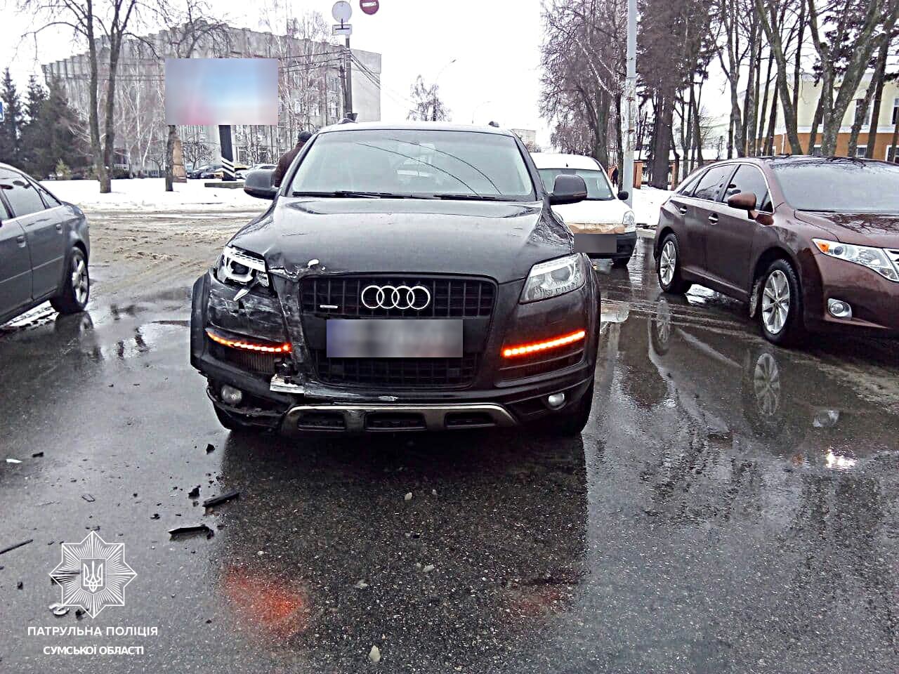 У Сумах на перехресті  сталася ДТП