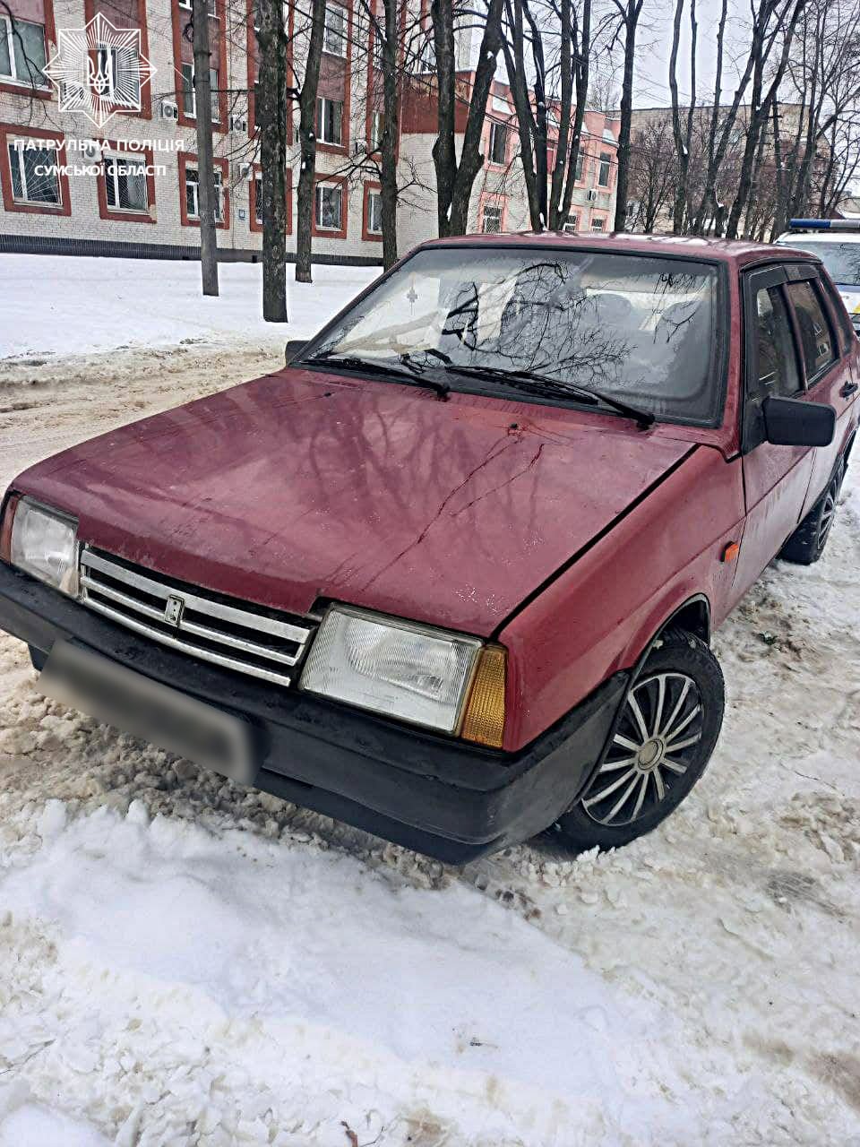 У Сумах зупинили водія з ознаками наркотичного сп’яніння, позбавленого права керування 