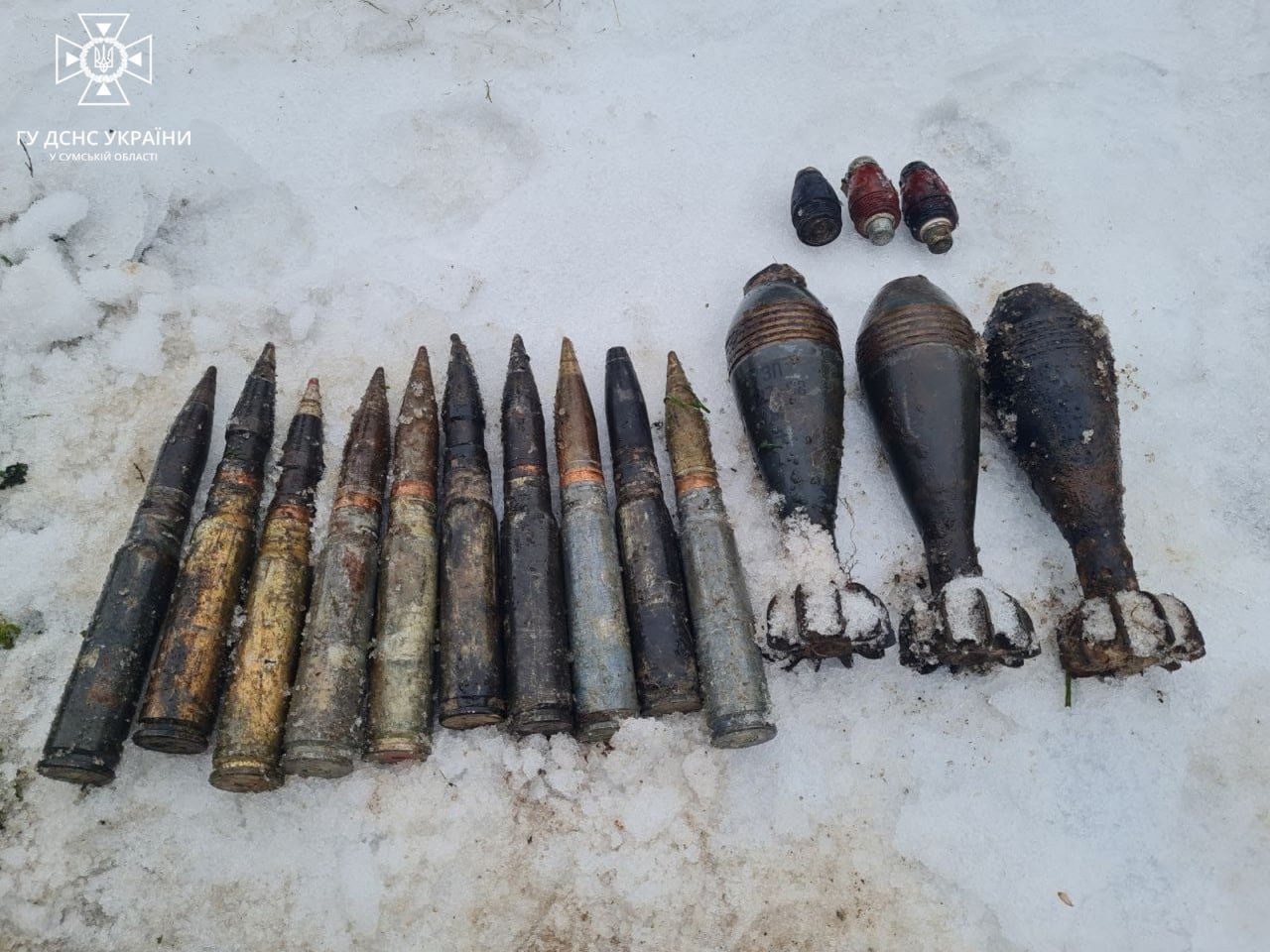 За минулий тиждень піротехніки Сумщини виявили 63 вибухонебезпечних предмети