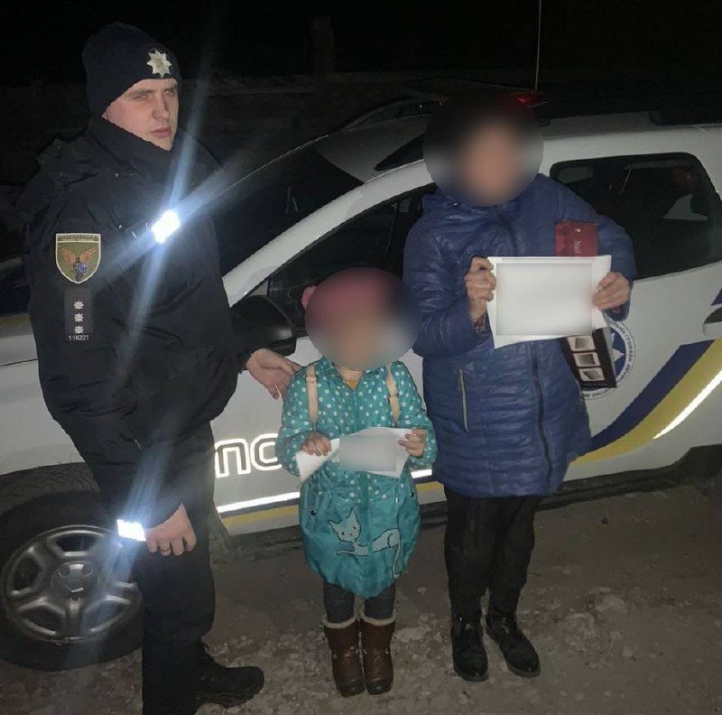 На Роменщині поліцейські оперативно розшукали безвісти зниклу 6-річну дівчинку та її маму