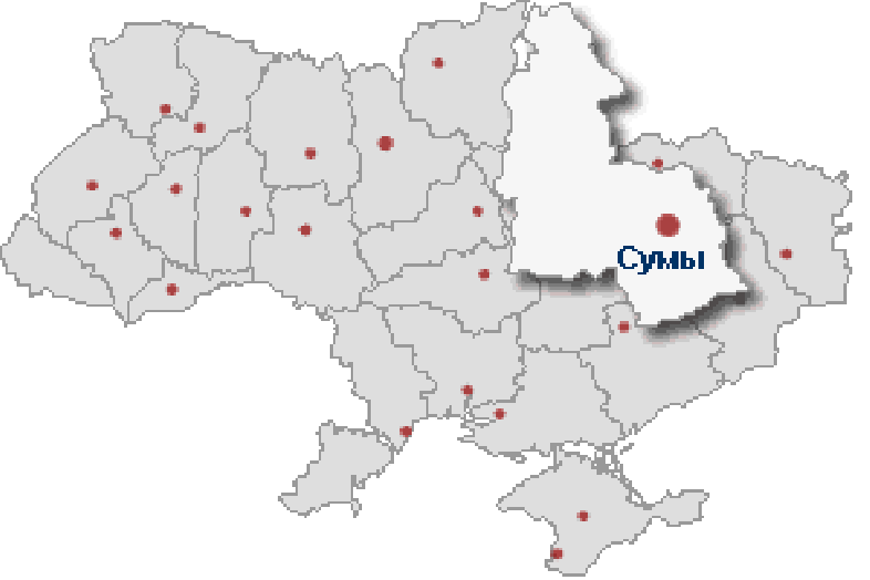 Карта украины сумская обл